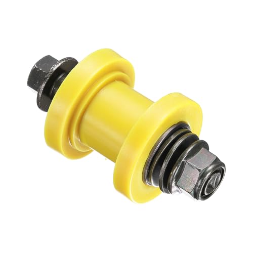 PATIKIL 10mm Grooved Roller Pulley Tensioner Yellow Chain Roller Pulley - color: Yellow