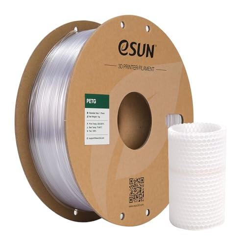 eSUN PETG Filament 1.75mm, 3D Printer Filament PETG, Dimensional Accuracy +/- 0.05mm, 1KG Spool (2.2 LBS) 3D Printing Filament for 3D Printers, Natural - color: H-natural, size: PETG 1.75MM - 1KG