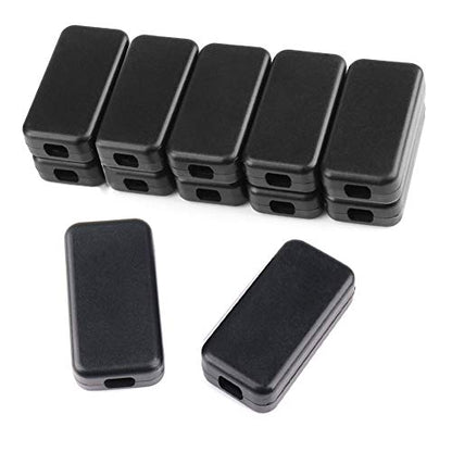 40mmx20mmx11mm Power Project Enclose Case Junction Box Waterproof Small Engineering Wire Switch Plastic Black, 12-Pack - size: 40 x 20 x 11mm(12PCS)