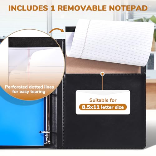 JoyCat 3 Ring Binder Clipboard with Storage, 5 Folders, Classical - color: Classical