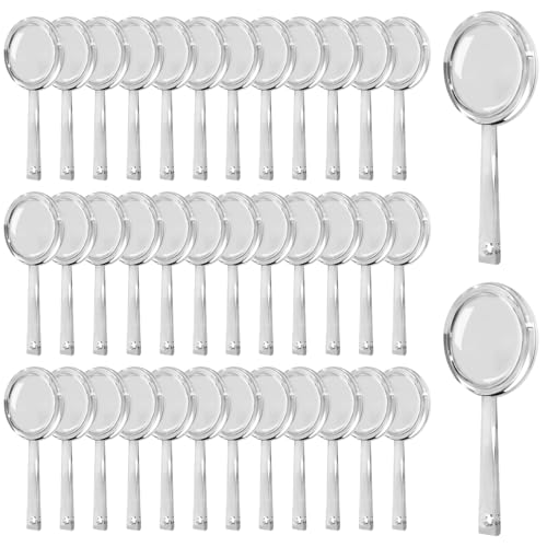 OBTANIM 40 Pack Mini Plastic Handheld Magnifying Glasses Portable Reading Magnifier for Senior and Kids, Hand Lens 5X Magnifier for Home, Indoor and Outdoor Use - size: 40 Pack