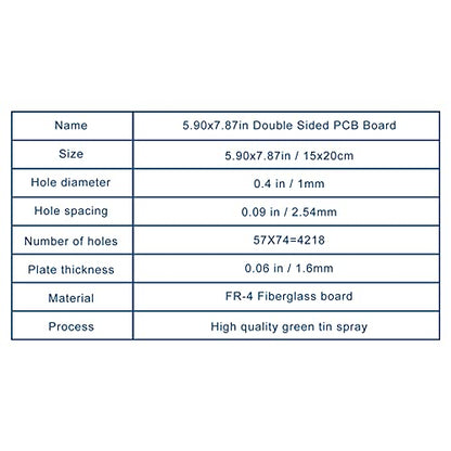Double Sided PCB Board,D DZRCOXI Large PCB Circuit Board Protoboard 3Pcs 15X20CM for DIY Soldering Electronic Projects Compatible with Arduino Kits (15X20CM-3Pcs) - style: 15X20CM-3Pcs