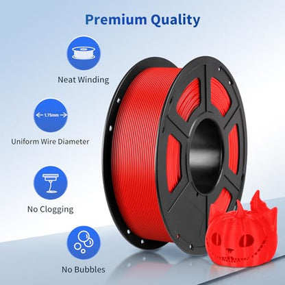 ANYCUBIC 3D Printer Filament PLA Bundle 2KG, Black+Red - color: 2*1kg Pla (Black & Red)