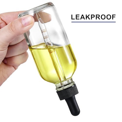 4 Pack 4oz Glass Dropper Bottles with Measured Dropper - 120ml Clear Tincture Bottles with Calibrated Glass Eye Droppers (1ml), Leakproof Essential Oil Bottle for Health, Personal Care & Beauty - color: Clear