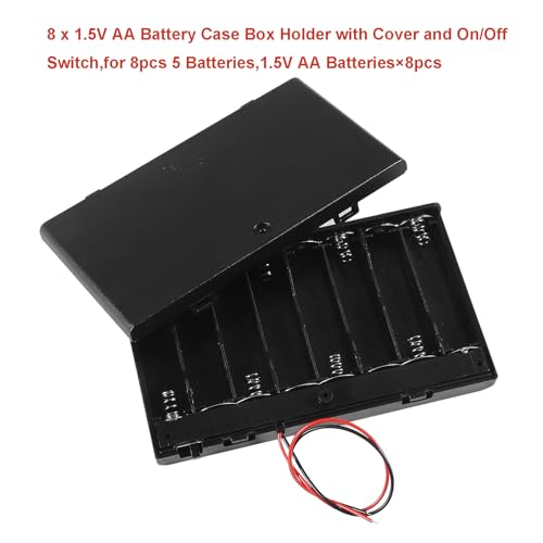 3pcs 8 x AA 12V Battery Holder Case Box with ON/Off Switch and Leads Wire Cover