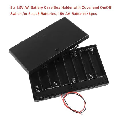 3pcs 8 x AA 12V Battery Holder Case Box with ON/Off Switch and Leads Wire Cover