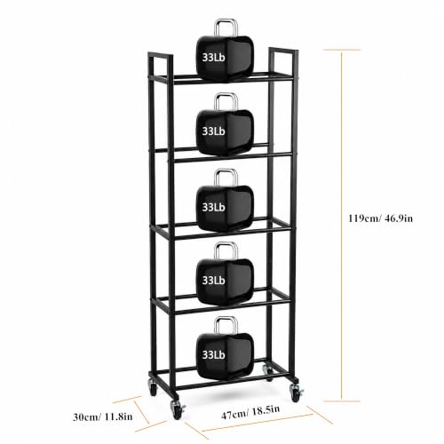 3D Printer Filament Rack with Wheels, 5-Tier Filament Holder Storage Shelf - size: 5-Tier