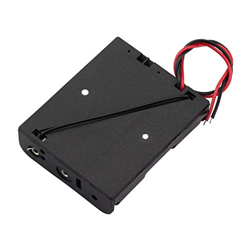 6 Pieces 3 Slots x 1.5V AA Battery Case Holder Battery Spring Clip Storage Box with 6 inches Wire Leads - size: 6 x 3 Slots AA without Switch