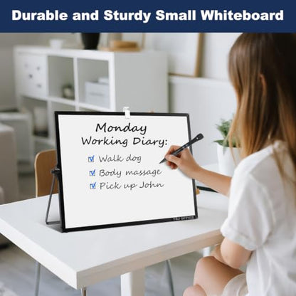 TSJ OFFICE Small White Board - 18 X 14 Inches Black Framed Dry Erase Board - color: Black, size: 18"W x 14"H