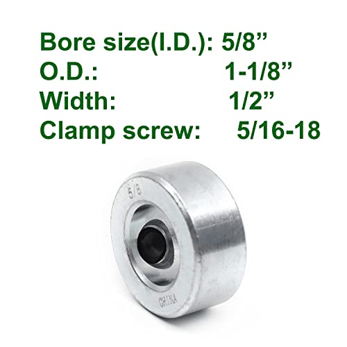 TonGass 4 Pack 5/8 Inch Bore Shaft Collars with Set Screws - size: 5/8"