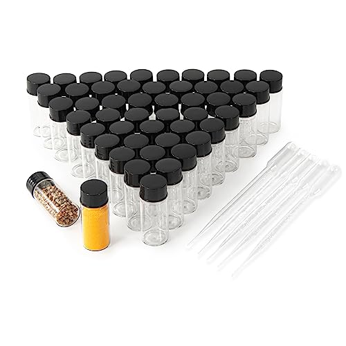 10ml Clear Small Glass Vials 50pcs with Screw Caps(50pcs) - color: Clear, size: 10ml 50pcs