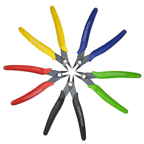 5PCS Wire Cutters Precision Electronic Flush Cutters Mini Cutting Pliers for Ultra-fine Cutting Needs (5 Colors) - color: Multi-color, size: 5Pack