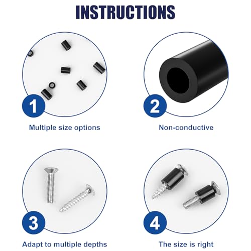 WEGOUP 330 Pcs Black Nylon Electrical Outlet Spacers Kit - color: 330pcs