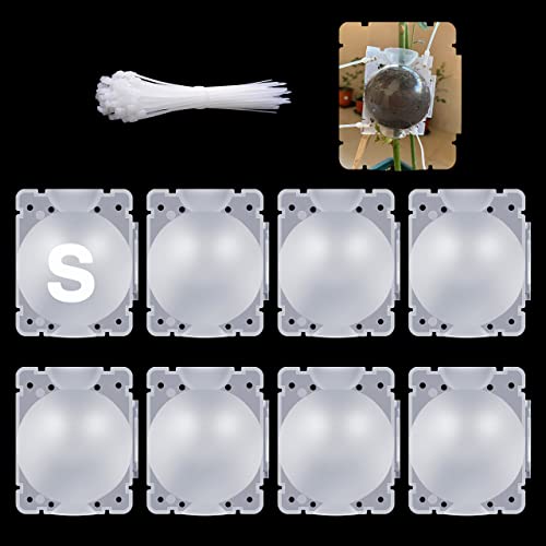 Supking 8 Pcs Air Layering Pods Plant Rooting Grow Propagation Ball Small Transparent Assisted Cutting Rooting Grafting Device Root Box for Plants - size: Small