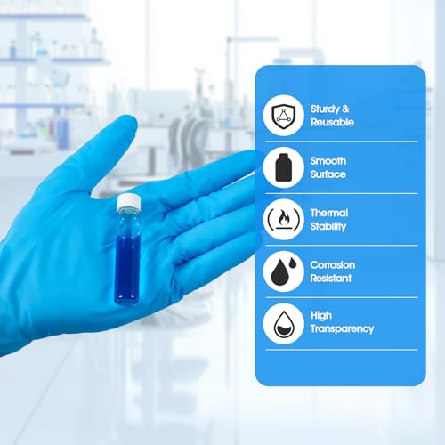 12PCS 7ml Clear Glass Small Vials with White Screw Caps & Plastic Stoppers - color: CLEAR, size: 7ml