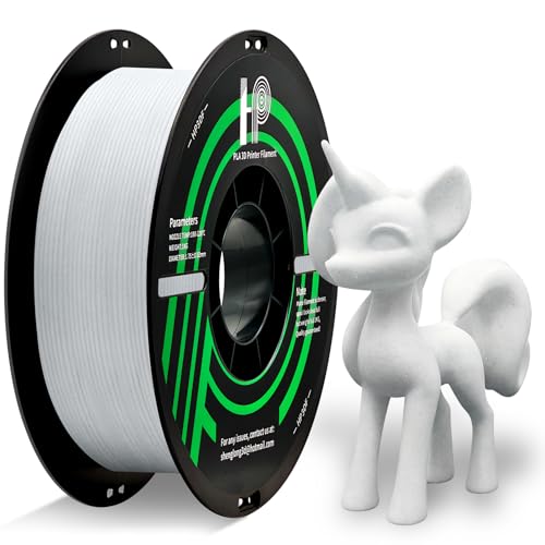 HP3DF Glitter PLA Filament, Twinkling 3D Printer Filament, PLA Filament 1.75mm Dimensional Accuracy +/- 0.02mm, 1KG Spool (2.2 lbs), Fit Most FDM Printer (Glitter White) - color: Glitter White