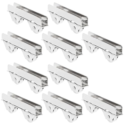 Angoily 10Pcs Mini Stainless Steel Showcase Window Roller for 5-6mm Thick