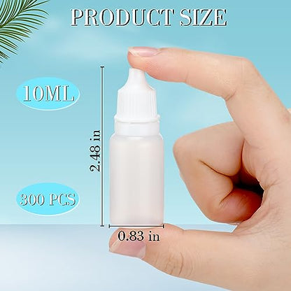 TrelaCo 300 Pcs 10ml Plastic Dropper Bottles Bulk, Clear - color: White, size: 10ml