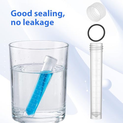 100PCS 10ml Plastic Small Vials with Screw Caps Vial Seal Cap Container Sample Tubes Cryotubes for School Educational