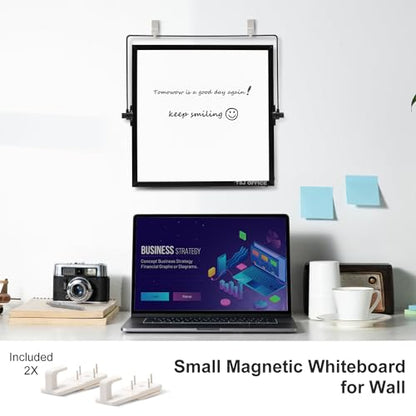 TSJ OFFICE Small White Board - 12 X 12 Inches Black Framed Dry Erase Board - color: Black, size: 12"W x 12"H