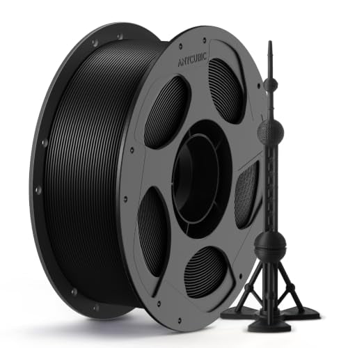 ANYCUBIC PLA Plus (PLA+) 3D Printer Filament 1.75mm, High Toughness 3D Printing Filament, Dimensional Accuracy +/- 0.02mm, Print with Most FDM 3D Printers, 1KG Spool, Black - color: 1kg Pla+ Black