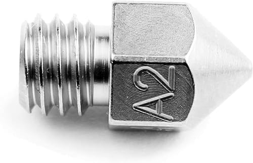 Micro Swiss MK8 Plated A2 Tool Steel Wear Resistant Nozzle (MakerBot, CraftBot, Creality, CR10, Ender 3, Ender 5, Tevo Tornado) (.6mm) - size: .6mm