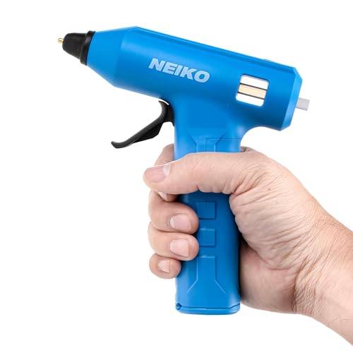 NEIKO 10582A Cordless Glue Gun, 20W Rechargeable, 20 Glue Sticks Included, Wireless Anti Drip Nozzle Mini Glue Gun for Arts and Crafts, Mini USB Charging Port, Insulated Nozzle - style: Cordless Quick Heating Glue Gun