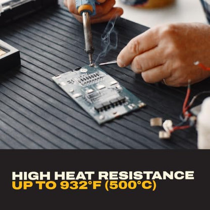 DEWALT Workbench Mat 18x48 in – Heavy Duty 3mm Silicone, Black