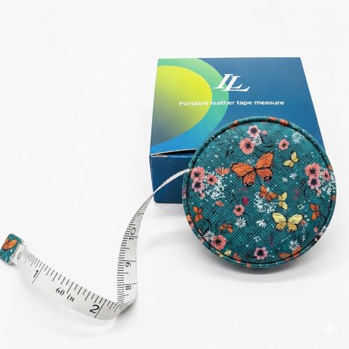 Body Measuring Tape for Body Cloth Tape Measure Fabric Tailors Sewing Medical Measurements TapeLeather Tape Measure Retractable Dual Sided Ruler (Forest Butterfly) - color: Forest Butterfly