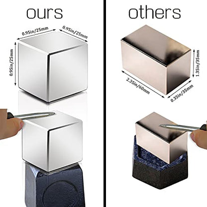 MIKEDE Strong Magnets, 25x25x25 mm High Power Large Neodymium Magnets - size: 25x25x25mm