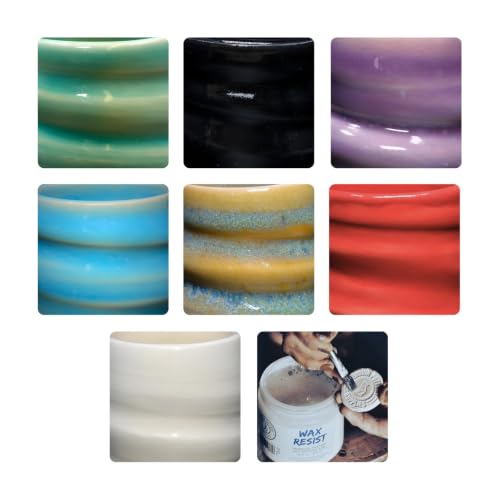 Penguin Pottery - Variety Set - Mid Fire Celadon Series - Cone 6 - Includes 8 4oz Jars - color: Celadon Series (Mid Fire)