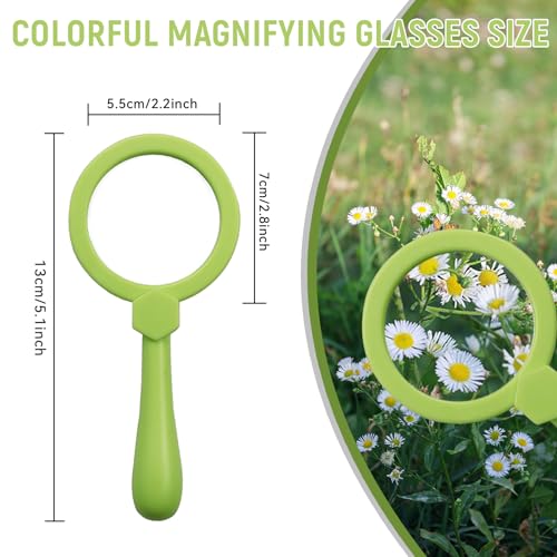 Magnifying Glass for Kids Plastic Magnifying Glass Hand Lens 3X Magnifier