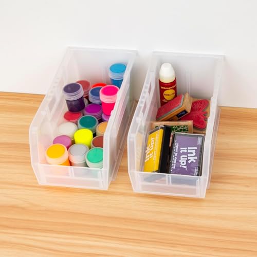 Akro-Mils 30230 AkroBins Plastic Storage Bins, 11"x5"x5", Clear, 12-Pack - color: Clear