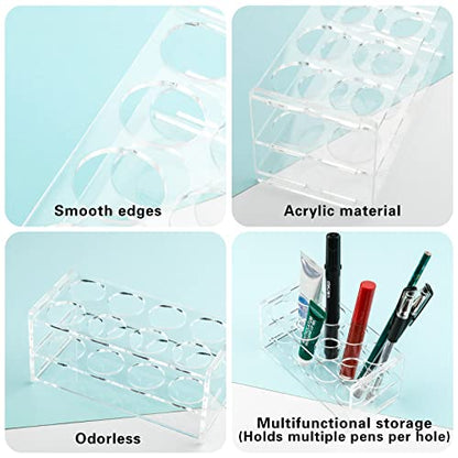 Homakover 8 Holes Test Tube Rack,Transparent Acrylic Test Rack 50ML