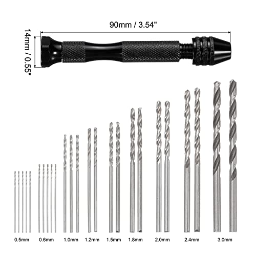 uxcell 37pcs Hand Drill Tool Set Hand Tool for DIY Craft Carving