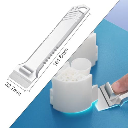 3D Printer Scraper Blades Tool Kit, SK5 Steel 3D Printer Removal Spatula Compatible with Bambu Lab X1 P1 Creality 3D Printer bulid Plate, All Metal 3D Printer Scraper with Comfortable Grip Handle