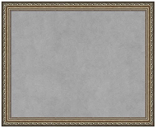 Amanti Art Silver Framed Magnetic Board, 22x18, Traditional Office Decor - size: 22"W x 18"H
