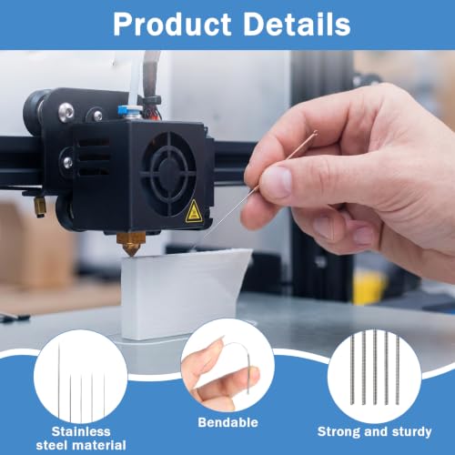 JJUNW 40 Pcs 3D Printer Nozzle Cleaning Kit, No Clogger 3D Printers Tool