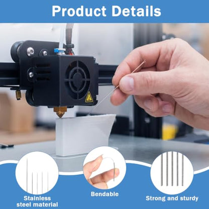 JJUNW 40 Pcs 3D Printer Nozzle Cleaning Kit, No Clogger 3D Printers Tool