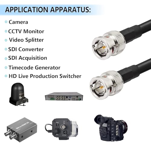 Superbat SDI BNC Cable 3ft 3G/6G/12G Belden 1694A SDI Video Cable - size: 3ft