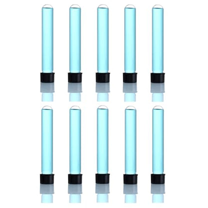 13x100mm Glass Test Tubes with Black Screw Caps, 8ml Boro Glass Test Tubes for Scientific Experiments, Candy Storage, Party and Home Decorations, Plant Propagation and Holiday Gifts, HUAOU, Pack of 10 - size: 13x100