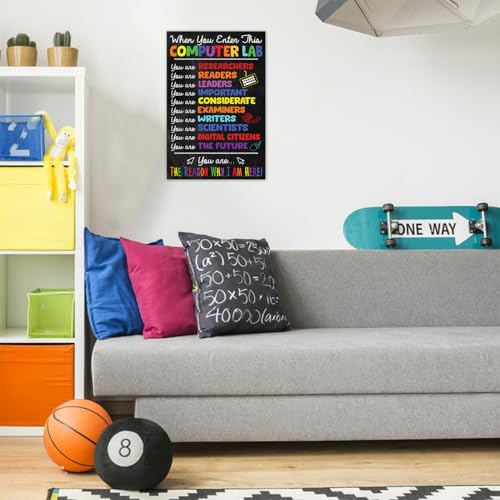 When You Enter Computer Class Poster, 16x24, Classroom Decor, No Frame - color: PC3