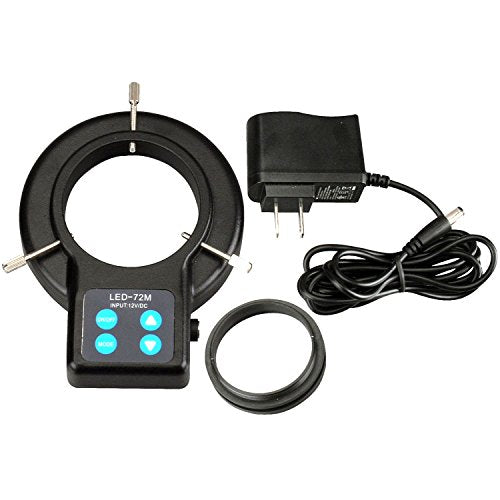 AmScope LED-72AM 72 LED Compact Four-Zone Microscope Ring Light
