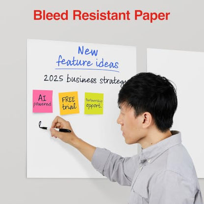 STAPLES Stickies Tabletop Easel Pad, 20" x 23", White, 20 Sheets/Pad, 4/Pack - size: 20'' x 23'', style: 4 Pack
