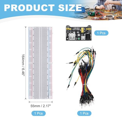 MECCANIXITY Breadboard Electronics Component Fun Kit 830 Tie-Points