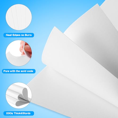 VinTS 200Pcs White Poster Board, 11.7" x 16.5" White Poster Paper 230GSM - color: White, size: 200 Pack 11.7x16.5