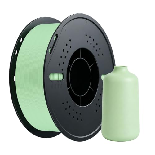 Kingroon Matte PLA Filament 1.75mm 3D Printer Filament Matte Green 1kg Dimensional Accuracy +/- 0.02 mm - color: Matte Green