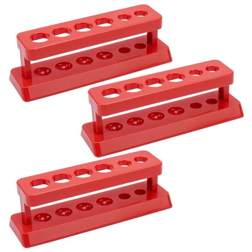 3PCS Test Tube Rack Multi Use Cylinder Tube Display Racks Syringe Holder 6 Holes with Hole Diameter 13/18mm for Science Experiment Party Classroom Teaching Test Tubes Holder