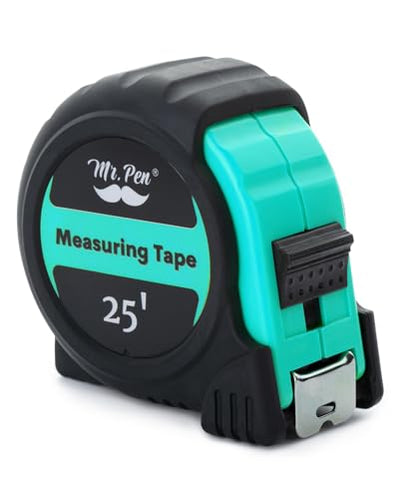 Mr. Pen- Retractable Tape Measure 25 ft, Turquoise Blue, Easy Read - color: Turquoise Blue, size: 1 pcs