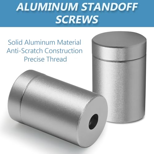 Luomorgo Aluminum Standoff Screws, 5/8" x 3/4", Silver, 12 Pcs - color: Silver, size: 5/8" x 3/4"